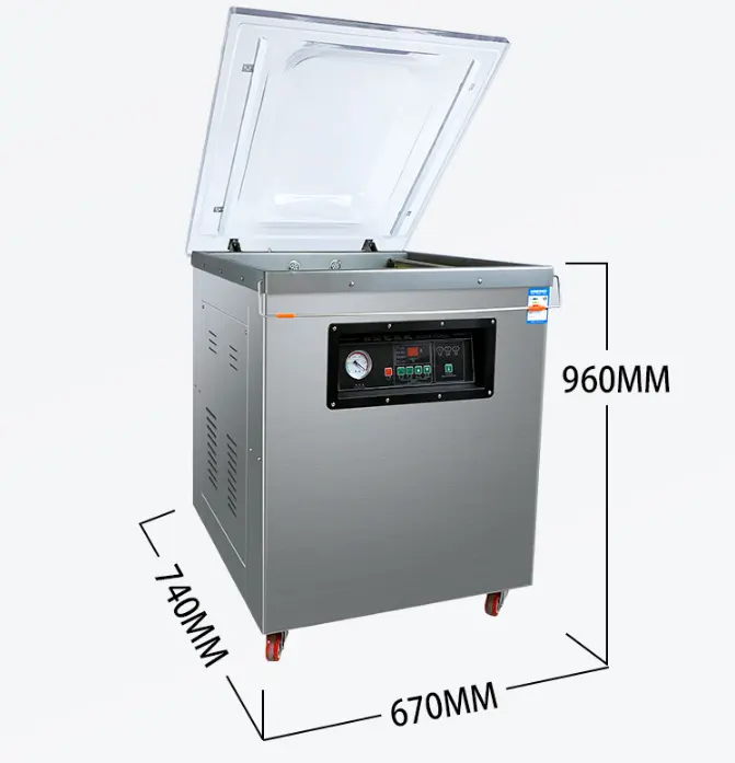 Máquina de selagem a vácuo modelo DZ-600, máquina de embalagem a vácuo de alimentos de câmara única fácil de operar