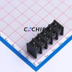 MX25C-7.62-05P-BK01-Cu-S-A Barrier Terminal Block Through hole,P=7.62mm Connector Two Sides 7.62mm 1x5P Straight Pin - Product Image 2