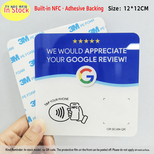 Tarjetas de Reseña NFC Acrílicas, Etiquetas Adhesivas para Mesa de Restaurante con Enlaces a Google, Facebook e Instagram, Etiquetas de Seguidores en Redes Sociales - Product Image 4