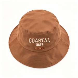 Sombrero de Pescador Reversible de Gamuza Sintética para Hombre y Mujer, Estilo Vintage Costero 1987, Bordado, Forrado de Sherpa, para Primavera/Verano, Cálido para Actividades al Aire Libre - Product Image 3