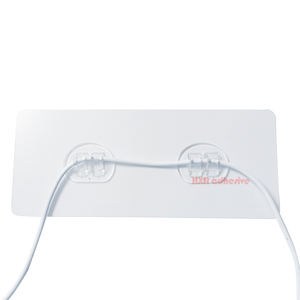 خطاف تعليق لاصق بلاستيكي شفاف صلب مثبت على الحائط لشريط الطاقة - Product Image 1