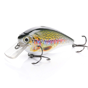 Campione disponibile 70 millimetri 14.7g realistica 3D olografico occhi 4 # treble ganci piazza disegno di legge di pesce esche crank bait - Product Image 1