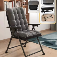 Fauteuil de salon pliable Hangrui, design moderne, écologique, gain de place, avec coussin souple en tube fin, personnalisable pour terrasse