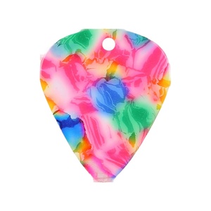 Médiators de guitare en celluloïd avec trou pré-percé, motif marbré coloré, pour la fabrication de colliers et bijoux DIY - Product Image 5