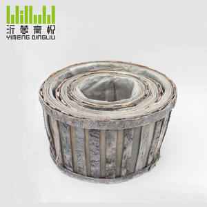 New Thiết Kế Đặc Biệt Bán Buôn Thực Vật Giỏ 100% Handmade Craft Flower Chậu Với Nhựa Lót Nhỏ GỖ TRỒNG - Product Image 2