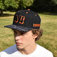 Casquette Snapback 6 Panneaux Personnalisable Broderie Machine - Unisexe 100% Coton Respirant/Imperméable Hip Hop Sport Image