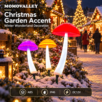 Lumière LED 3D en forme de champignon MOMOVALLEY, décoration de jardin pour Halloween, éclairage fantastique pour Halloween, décoration pour jardin hanté, parc à thème