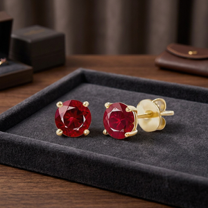 Women's Rhodium <b>Plated</b> Tourmaline Stud Earrings 925 Sterling <b>Silver</b> Wedding Fashion Jewelry - Product Image 3