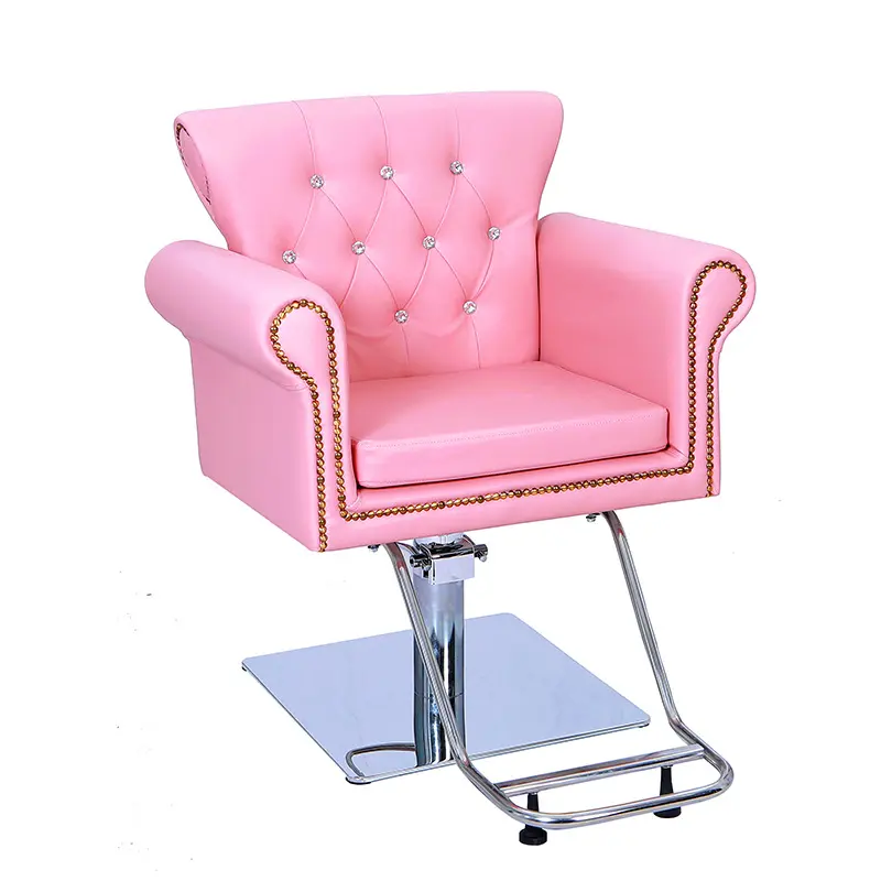 2024 YOUTAI chaud élégant luxe rose salon de coiffure chaise de coiffure pour femmes salon de coiffure coiffeur chaise réglable