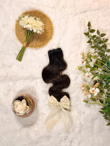 Extensions de cheveux naturels indiens Remy noirs, tissage machine, lisses, qualité supérieure pour coiffure et beauté - Product Image 3