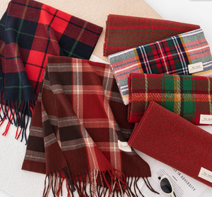 Foulard scozzese rosso Ancora di capodanno atmosfera invernale tutto in tinta con bavaglino da <span class=keywords><strong>donna</strong></span> in cashmere caldo scialle - Product Image 6