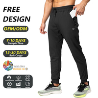 Celana Jogger Pria Saku Resleting Jahitan Panel Slim Tapered untuk Latihan Gym Bahan Stretch Grosir Pabrik