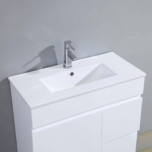 Custom Hides Handles Meuble Salle De Bain Piso PVC 810mm Vaidade Do Banheiro Armário Pavimento Montado Mobília Do Banheiro - Product Image 2