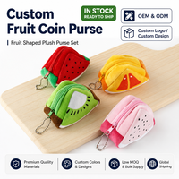 Peluche créative Triangle en trois dimensions Fruit Zero Wallet Coin Bag Key Bag Pendant Children Festival Gifts