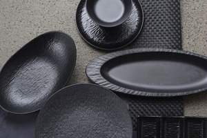 All'ingrosso popolare piatto rotondo in melamina con Texture in pietra opaca Hotel ristorante negozio di dolci <span class=keywords><strong>Cafe</strong></span> infrangibile piatto lavapiatti - Product Image 3