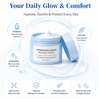 Nouvelle Arrivée Crème Visage Hydratante et Lissante à la Niacinamide, Acide Hyaluronique et Vitamine E, Anti-Teint Terne et Éclaircissante