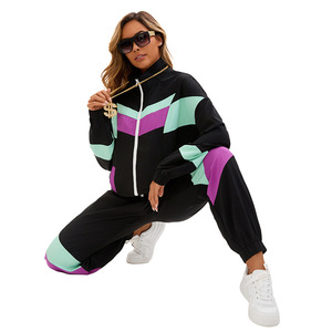 Conjunto de Chaqueta y Pantalones Deportivos Retro Disco Hip Hop de los 80, Unisex, Ropa de Baile para Adultos, Ropa para Actuaciones en Escenario, Fibra de Poliéster 70% - Product Image 2