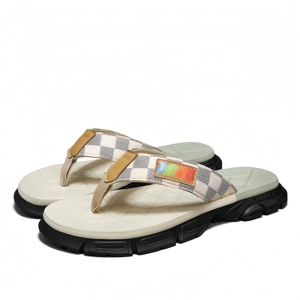 Tongs de plage décontractées pour hommes, design tendance estival avec couleurs assorties, <span class=keywords><strong>en</strong></span> PVC résistant et antidérapant, vente <span class=keywords><strong>en</strong></span> gros - Product Image 2