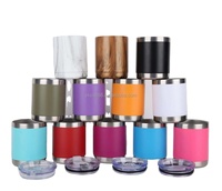 Gobelet de voyage isotherme à double paroi en acier inoxydable de 10 oz, personnalisable par sublimation, avec performance thermique de 24 heures