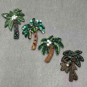 Patch in Feltro con Motivi di Palma di Cocco, Fragola e Granchio per Decorazione Fai-da-Te di Giacche, Abbigliamento, Borse e Gioielli - Product Image 2