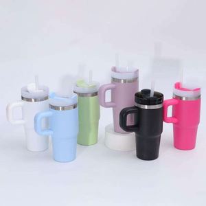 Vaso de Acero Inoxidable 304, Resistente al Frío, con Asa, Portátil, para Uso en Automóvil, Diseño Estilo Americano, Gran Capacidad, 14 oz, 6-12 Horas - Product Image 1