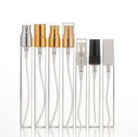 Mini flacons vaporisateurs de parfum en verre transparent cylindriques de 2 ml, 3 ml, 5 ml, 10 ml, rechargeables, atomiseur à fine brume