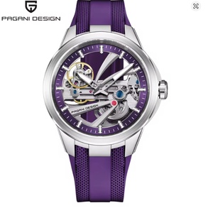 Montre PAGANI DESIGN pour homme, acier inoxydable, automatique, mécanique, cadran squelette, verre saphir, étanche, luxe, sport, affaires - Product Image 1