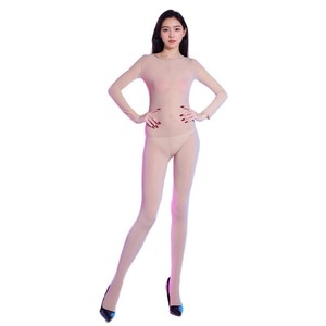 Women's Sheer Bodysuit 5D Nylon Ultra Thin Black Solid Color Full Coverage <b>Body</b> <b>Stockings</b> For Youth 18-40 Years Old - Product Image 5