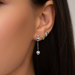 Pendientes de Moda con Forma de Corazón en Acero Inoxidable 316L con Baño de Oro PVD para Mujer - Product Image 3
