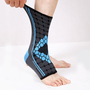 1 paire de talon en nylon, <span class=keywords><strong>bleu</strong></span>, rouge, anti-blessures, basket-ball, randonnée, manches, avec deux sangles en silicone - Product Image 3