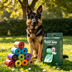 Bolsas Compostables para Desechos de Perros, PBAT, Impresión Flexográfica, Biodegradables, a Prueba de Fugas, Sin Perfume, Duraderas, Rollos de Recarga para Paseos al Aire Libre, Portátiles - Product Image 1