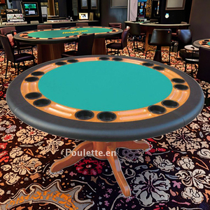 QINLONG <span class=keywords><strong>Table</strong></span> de club de jeu <span class=keywords><strong>ronde</strong></span> de luxe de 48 pouces <span class=keywords><strong>Table</strong></span> de Mahjong de <span class=keywords><strong>Poker</strong></span> de Taxas <span class=keywords><strong>ronde</strong></span> de haute qualité pour le divertissement - Product Image 2