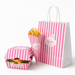 Factory Direct Food Grade Paper <b>Burger</b> <b>Box</b> Fast Food Packaging Fried Chicken Takeout Container Free Sample - Product Image 2