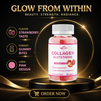 Complément OEM pour éclaircir la peau, gommes à la L-glutathion, soin de la peau, éclaircissant, vitamine C, collagène en gommes