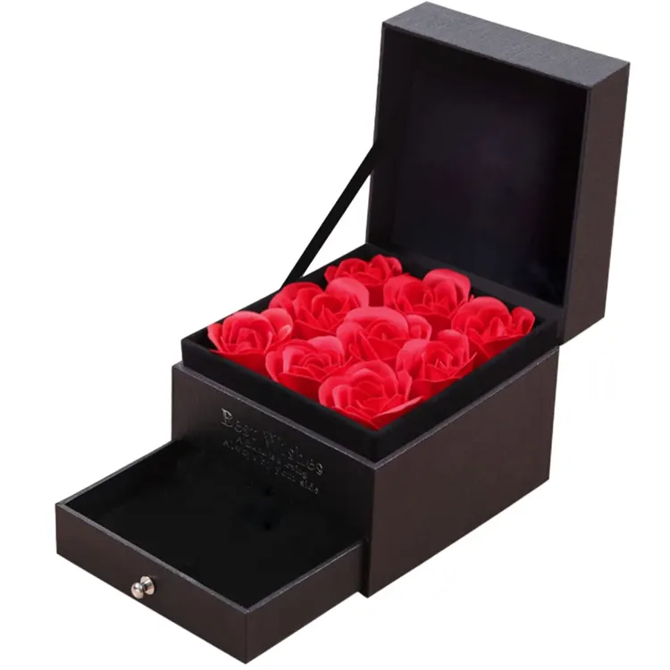 Hot Selling Perfume Flower Packaging I Love You Rose Box Gift For Valentines Day 2023