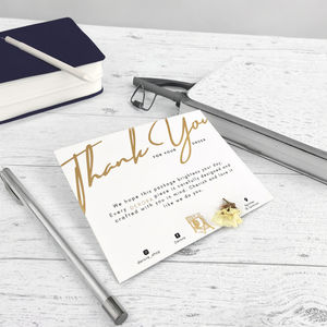 Papier de conception de <span class=keywords><strong>texte</strong></span> imprimé personnalisé cartes de <span class=keywords><strong>remerciement</strong></span> avec logo en feuille d'or cartes d'invitation de <span class=keywords><strong>mariage</strong></span> de luxe cartes de vœux - Product Image 1