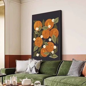 Dafen Village Oil Painting Abstract Persimmon Wall Art <b>Framed</b> Rectangle Impressionism Living Room Decor - Product Image 4