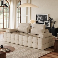 Modulares Knochenloses Cloud-Kompressions-Sofa mit Abnehmbarer Rückenlehne, Wandelbar für Wohnzimmer, Schule & Villa