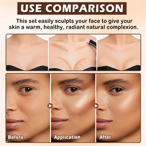 Barra de Contorno Cremosa al por Mayor, Etiqueta Privada, Base de Maquillaje Negra, Iluminador Facial, Barra de Contorno Facial Mineral Cremosa - Product Image 3