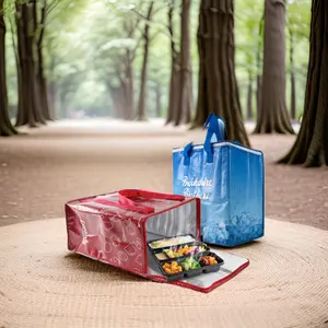 Wholesale Manufacturer Supplier's Zippered Cooler Lunch Bag Waterproof Thermal Insulated Food Bag With Cartoon Pattern