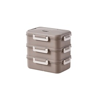 Boîte à lunch en plastique scellé en silicone empilable Eco Frendley Cute Kids Accessoires Cuillère et Fourchette pour enfants Filles