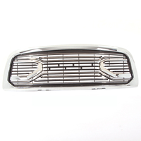 LUMA Accessoires Pièces de Camion Pare-Chocs de Voiture en Plastique ABS Noir Grille Chromée de Remplacement Compatible avec Dodge Ram 1500 2009-2012