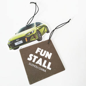 อุปกรณ์ให้ความสดชื่นในรถยนต์กระดาษผ้าฝ้ายแบบสั่งทำสำหรับของขวัญส่งเสริมการขายพร้อมขนาดปรับแต่งได้ - Product Image 5