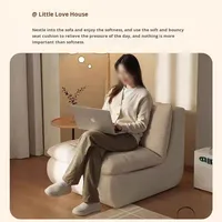Canapé paresseux simple et moderne pour la maison, la chambre à coucher, le petit balcon, siège en velours côtelé de loisirs, chaise longue inclinable, canapé compressé