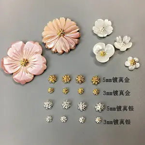 3mm 5mm pure copper 18K gold plating flower core flower supporting stamens DIY copper accessories