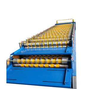 더블 레이어 롤 성형 기계 rollformers 금속 루핑 골판지 강판 벽 패널 타일 만드는 기계 - Product Image 5