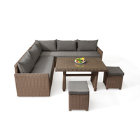 Juego de Sofás de Mimbre Moderno y Lujoso para Exteriores, de Aluminio y Ratán, Resistente a la Intemperie, con Protección UV, Ecológico, de Una Plaza, para Jardín o Patio