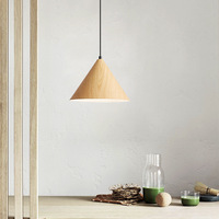 Lustre en fer rétro de style nordique japonais, lampe à suspension conique LED pour chambre à coucher, salle à manger