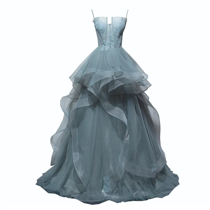 Quinceanera dell'abito di sfera del vestito Cielo Blu Della Principessa Romantico quinceanera del vestito da partito del dolce 16 abito quinceanera