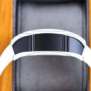 Meilleure Vente 2026 Montre Automatique 1701 Luxe à Cadran Squelette, Boîtier Blanc Rembourré, Bracelet en Caoutchouc, Mouvement Mécanique, Montre-Bracelet Haut de Gamme - Product Image 4